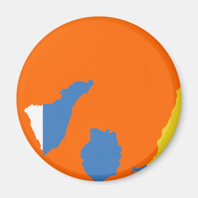 Kanarieöarna flagga karta magnet (Framsidan)