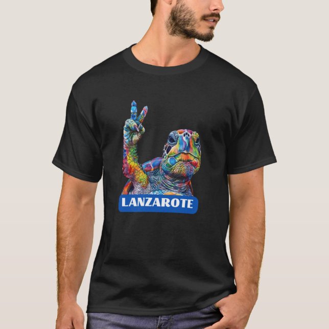 Kanarieöarna Lanzarote T Shirt (Framsida)