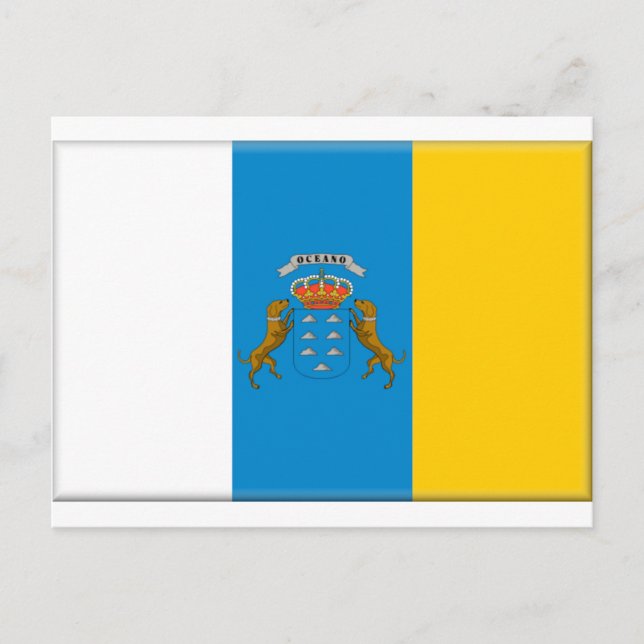 Kanarieöarna (Spanien) Flagga Vykort (Framsida)