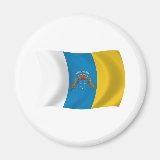 Kanarieöarnas flagga Magnet (Framsidan)