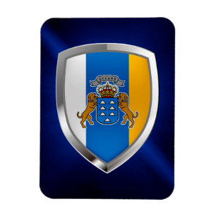 Kanarieöarnas mettaliska Emblem Magnet