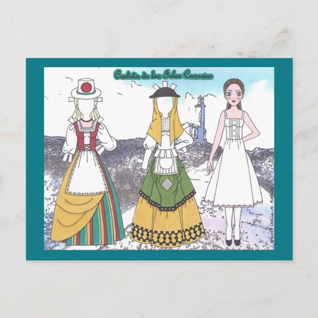 Kanarieöarnas Pappra doll-vykort Vykort (Framsida)