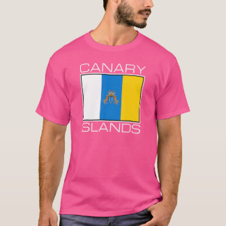KANARIÖARNA FLAGGA CANARIES MACARONESIA T SHIRT