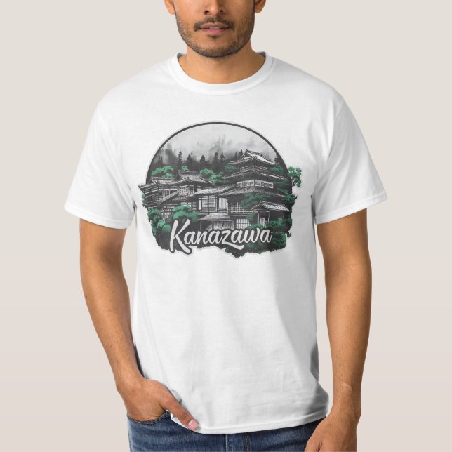 Kanazawa City Japan T Shirt (Framsida)
