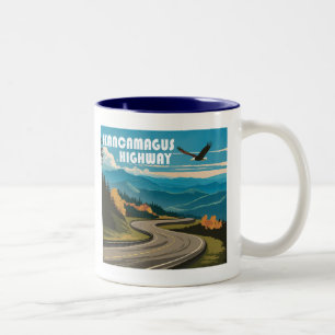 Kancamagus Highway New Hampshire Eagle Två-Tonad Mugg