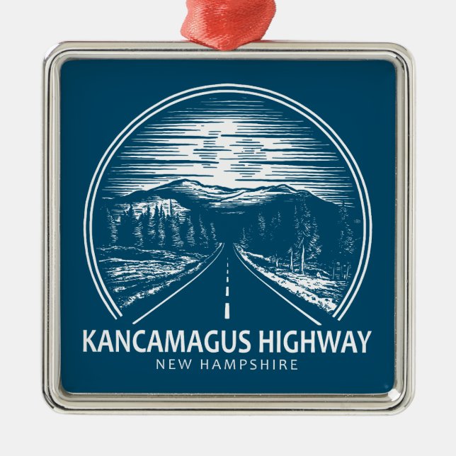 Kancamagus Highway New Hampshire Forest Julgransprydnad Metall (Framsidan)