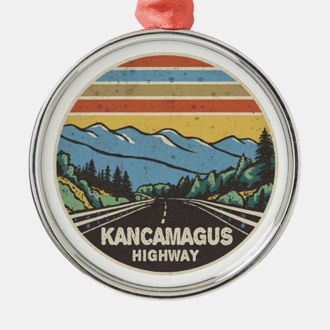 Kancamagus Highway New Hampshire Mountains Julgransprydnad Metall (Framsidan)