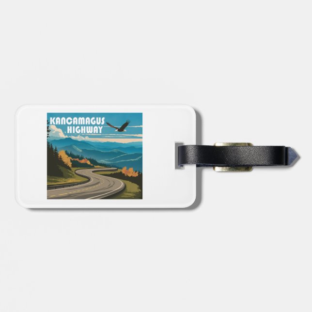 Kancamagus Highway New Hampshire Örn Bagagebricka (Baksida Vågrät)