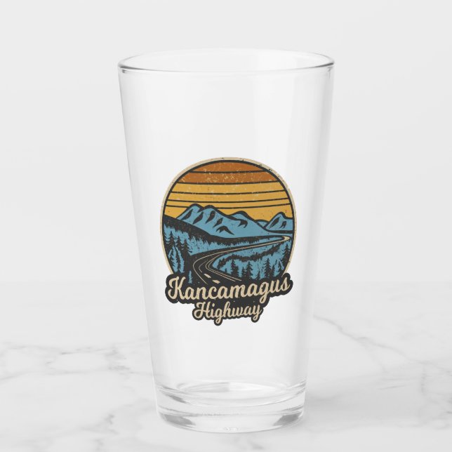 Kancamagus Highway New Hampshire Retro Glaskopp (Framsida)