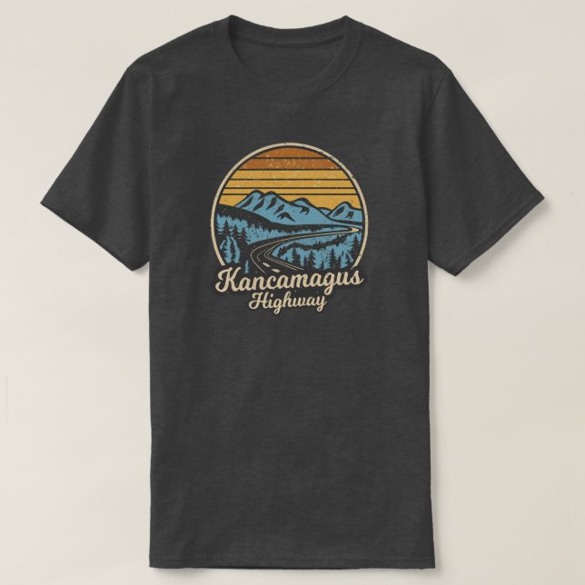 Kancamagus Highway New Hampshire Retro T Shirt (Design framsida)