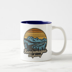 Kancamagus Highway New Hampshire Retro Två-Tonad Mugg