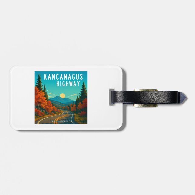 Kancamagus Highway New Hampshire Sunset Bagagebricka (Baksida Vågrät)