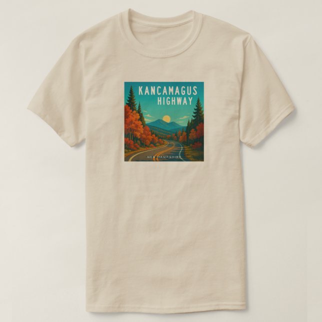Kancamagus Highway New Hampshire Sunset T Shirt (Design framsida)