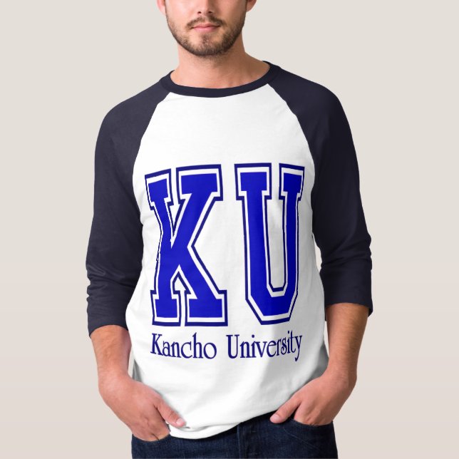 Kancho universiteten - blått tee shirt (Framsida)