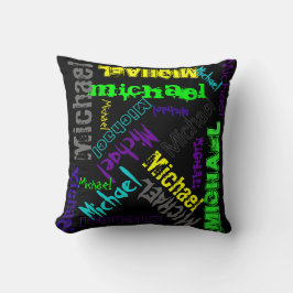 Känd Collage kudder i ljusa elektriska färger Utomhuskudde