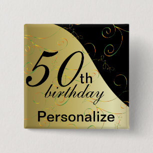 Känd DIY & ålderfödelsedag Knapp