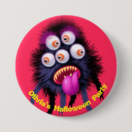 Känd halloween festbadge. för anpassningsbar knapp