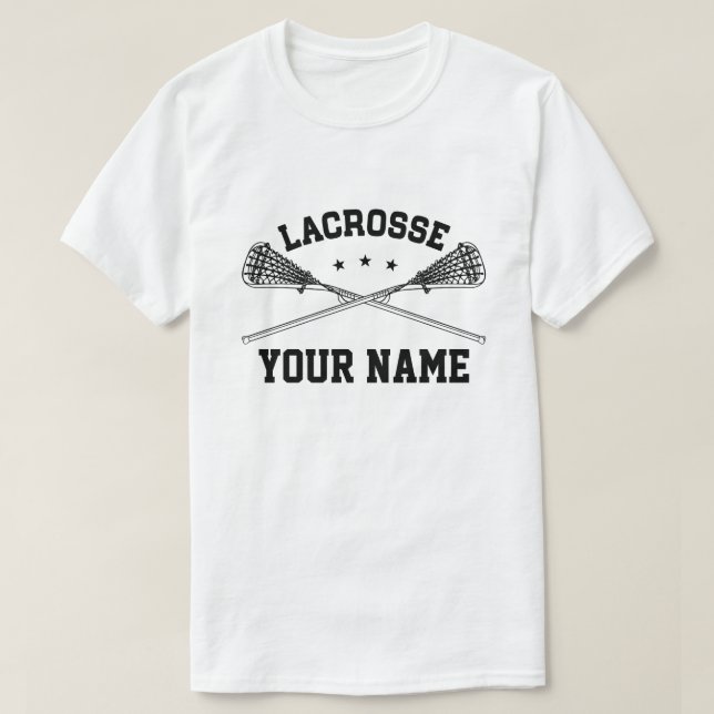 Känd Lacrosse för anpassningsbar Tee Shirt (Design framsida)