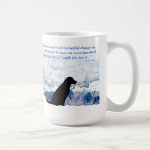 Känd med hjärtat - Svart lab Kaffemugg