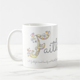 Känd menande dekorativ F monogrammugg för tro Kaffemugg