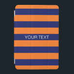 Känd Monogram för pumpamarinHoriz Preppy rand #2 iPad Mini Skydd<br><div class="desc">Monogram för randar #2 för Rugby för pumpaorange och för marinblå klassiker Preppy horisontalkänd Ett stilfullt djärvt horisontalrandmönster med en mall för ditt namn, initialer eller annan text. Du kan också skräddarsy textstilsorten, och formatet, flyttning eller att ta bort texten, tillfogar fält för extra text, tillfogar din egna bilder och...</div>