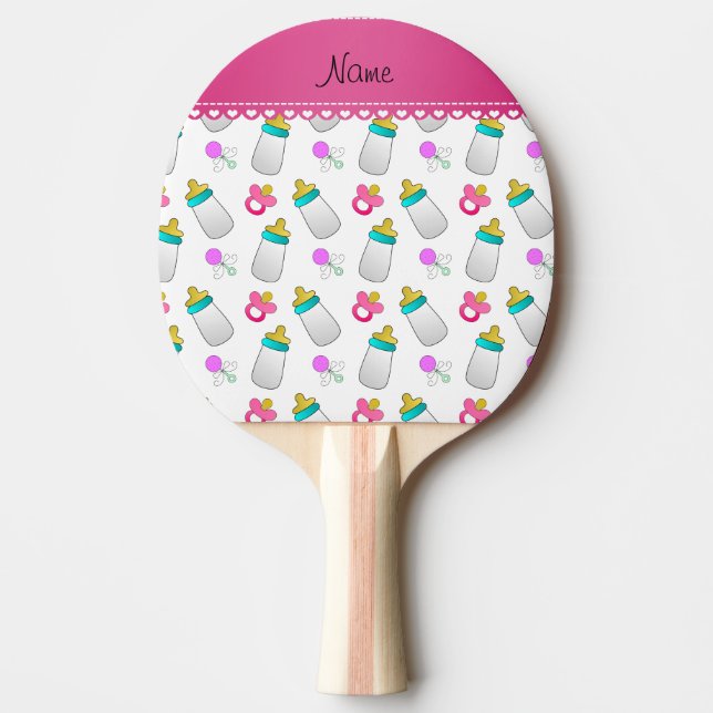 Känd nappar för pladder för vitbebisflaska pingisracket (Framsidan)