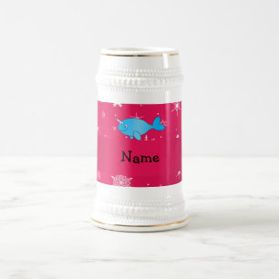 Känd narwhal rosa snöflingor för personlig sejdel