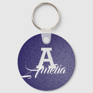 Känd nyckelring Monogrammed Keychain för