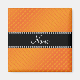 Känd orange polka dots för personlig magnet