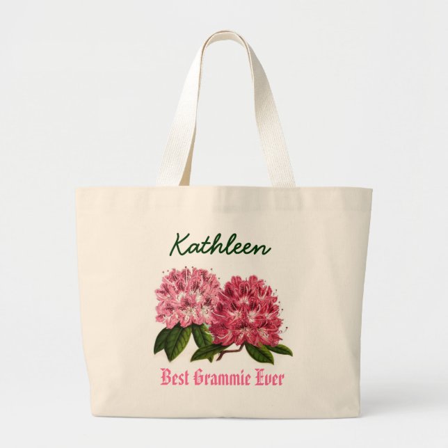 Känd Rhododendron för bäst Grammie någonsin Jumbo Tygkasse (Framsidan)