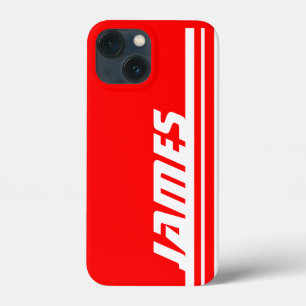 Känd röd & för vitrandsport iphone case
