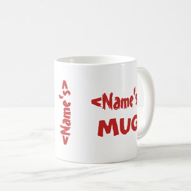 Känd röd Triovit för personlig Kaffemugg (Framsida höger)
