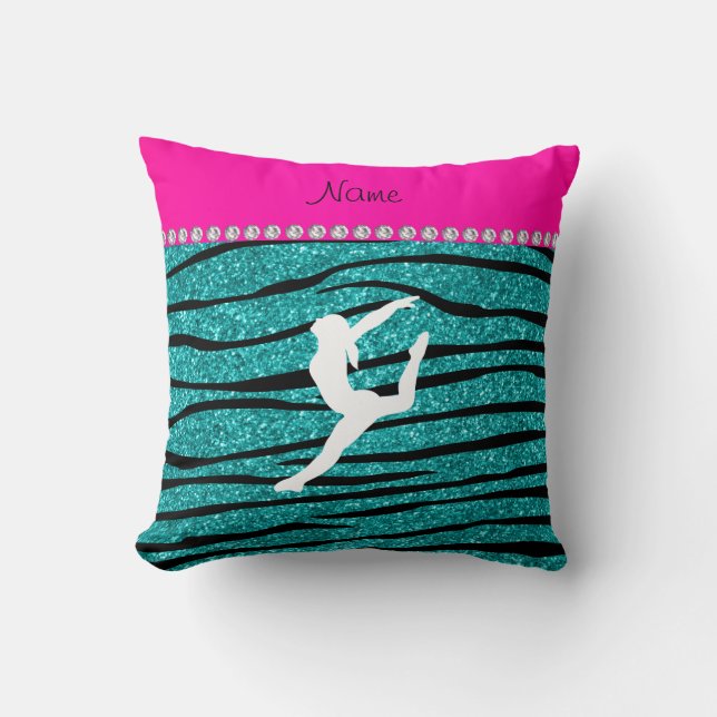 Känd zebra ränder för gymnastturkosglitter kudde (Framsida)