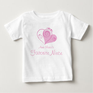 Kända aunties Favorit Brorsdotter Rosa Hjärta f T Shirt