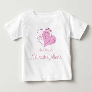 Kända aunties Favorit Brorsdotter Rosa Hjärta för T Shirt