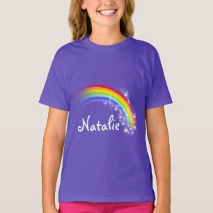 Kända färgrika bästa regnbågelilor för person tee shirt