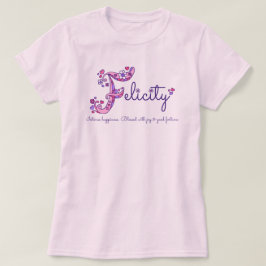 Kända Felicityflickor & menande f-monogramskjorta Tee