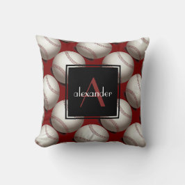 Kända gulliga baseball w som är initiala &, kudde