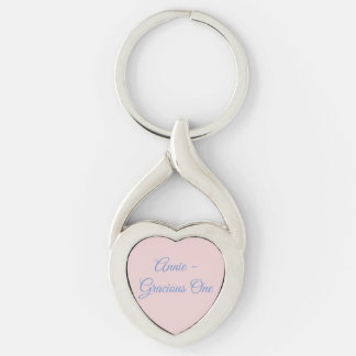 Kända Keychain Twisted Heart Silverfärgad Nyckelring