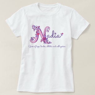 Kända Nadia flickor & menande n-monogramskjorta T-shirt