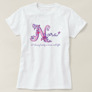Kända Nora flickor & menande n-monogramskjorta T-shirt