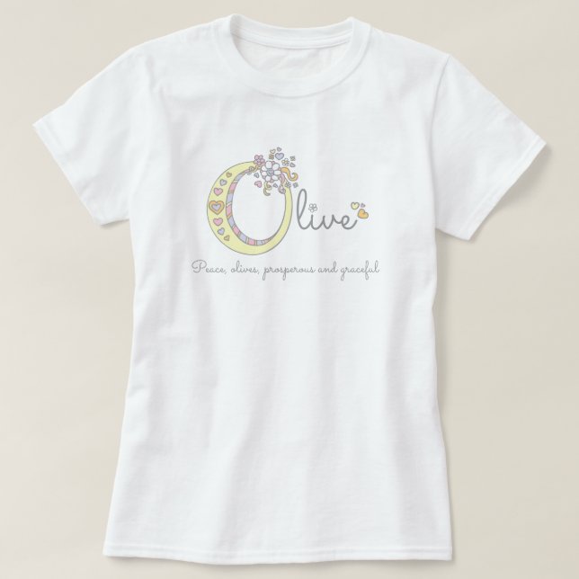 Kända olivgröna flickor och menande t-shirt (Design framsida)