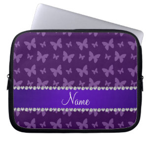 Kända purpurfärgade fjärilar för personlig laptop sleeve