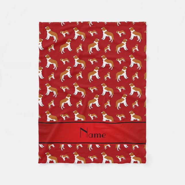 Kända röda St Bernard för personlig hundar Fleecefilt (Framsidan)