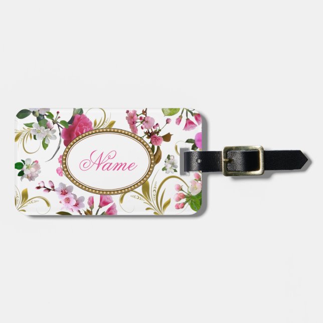 Kända rosablommor för Monogram eller för Bagagebricka (Horisontell Framsida)