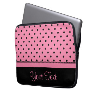 Kända shock rosa för polka dots för rörsockasv laptop fodral