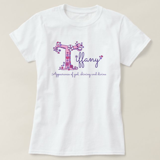 Kända Tiffany flickor & menande T-monogramskjorta T-shirt (Design framsida)