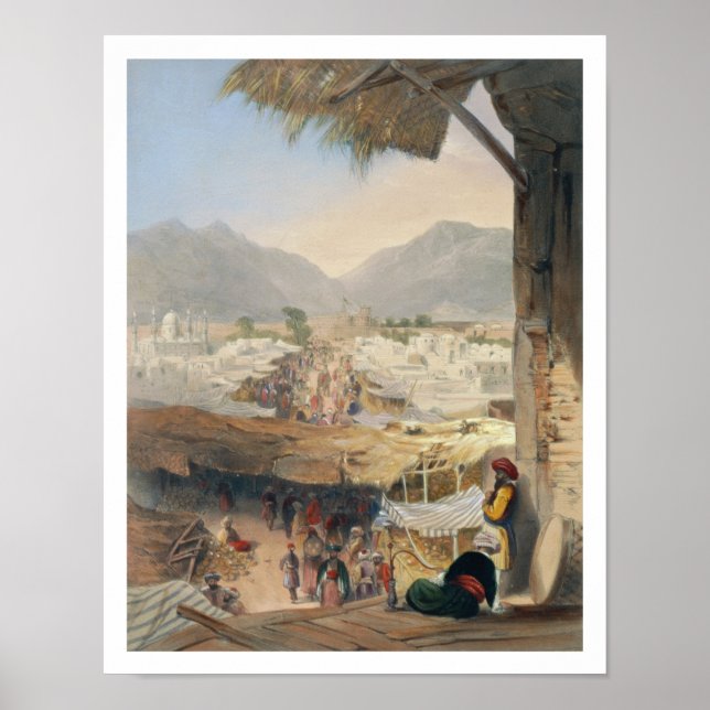 Kandahar, dess huvudstad Bazaar och Citadel Poster (Framsidan)