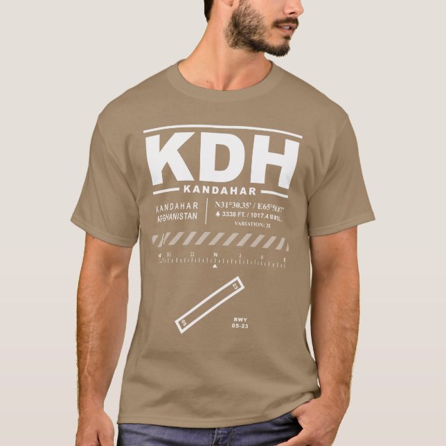 Kandahar Internationell flygplats KDH T-Shirt (Framsida)