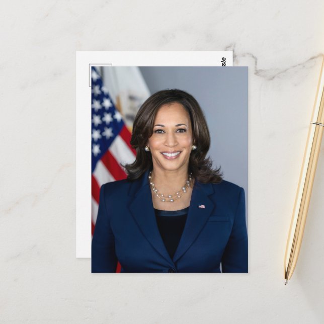 Kandate Kamala Harris US 2024 Vykort (Fram/Back In Situ)